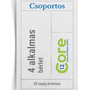 Csoportos 4 alkalmas bérlet